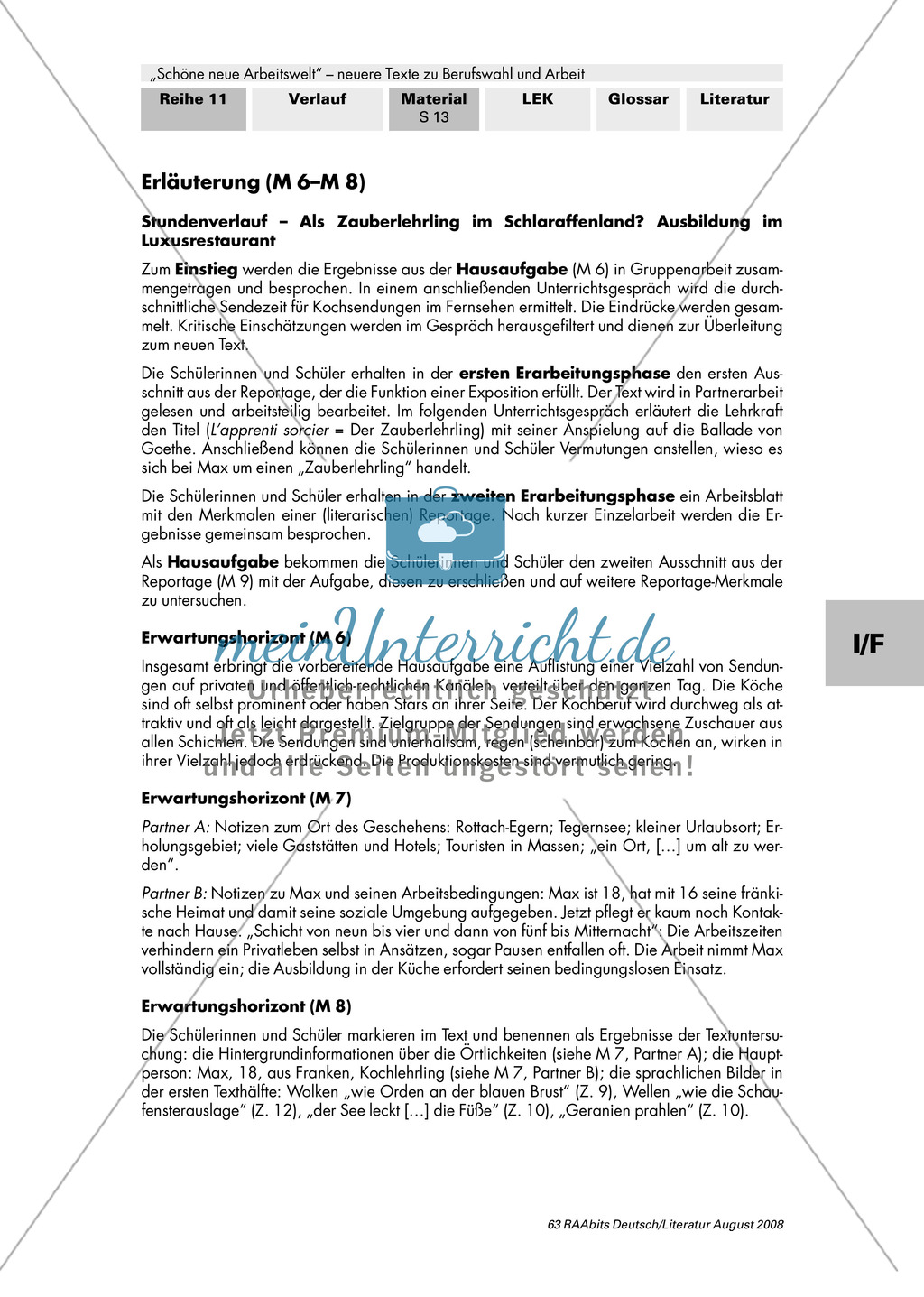 Ausbildung im Luxusrestaurant: Reportage am Beispiel des Stellenwerts von Kochsendungen Preview 4