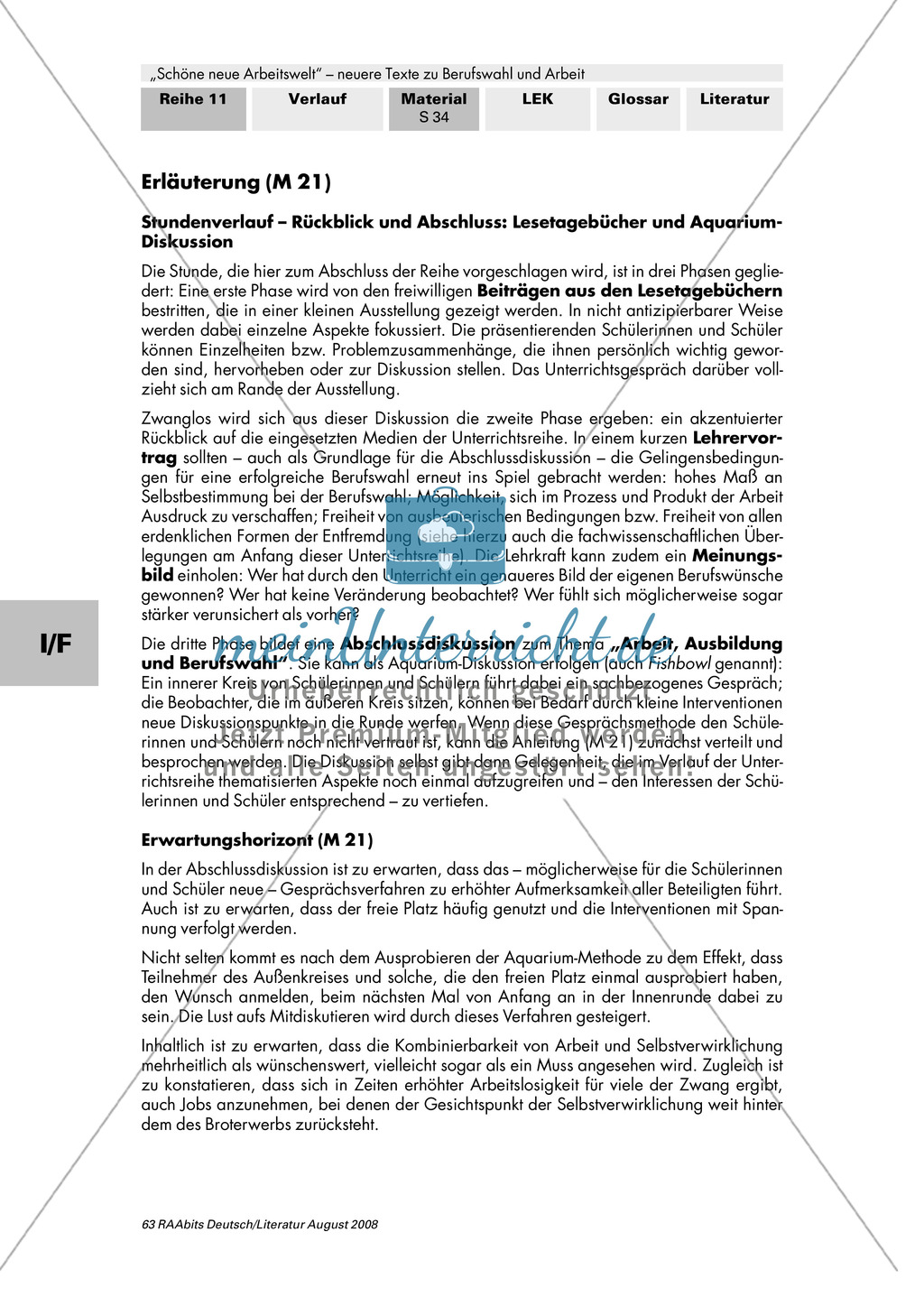 Aquarium-Diskussion zum Thema Arbeit Preview 2