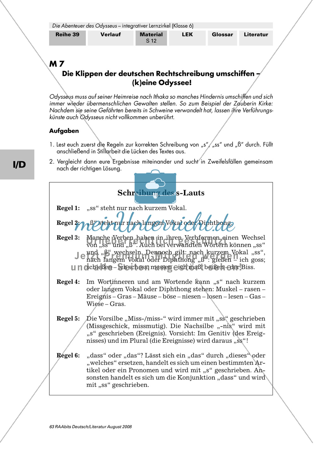 Sagen der Antike - am Beispiel von Auguste Lechners Jugendbuch