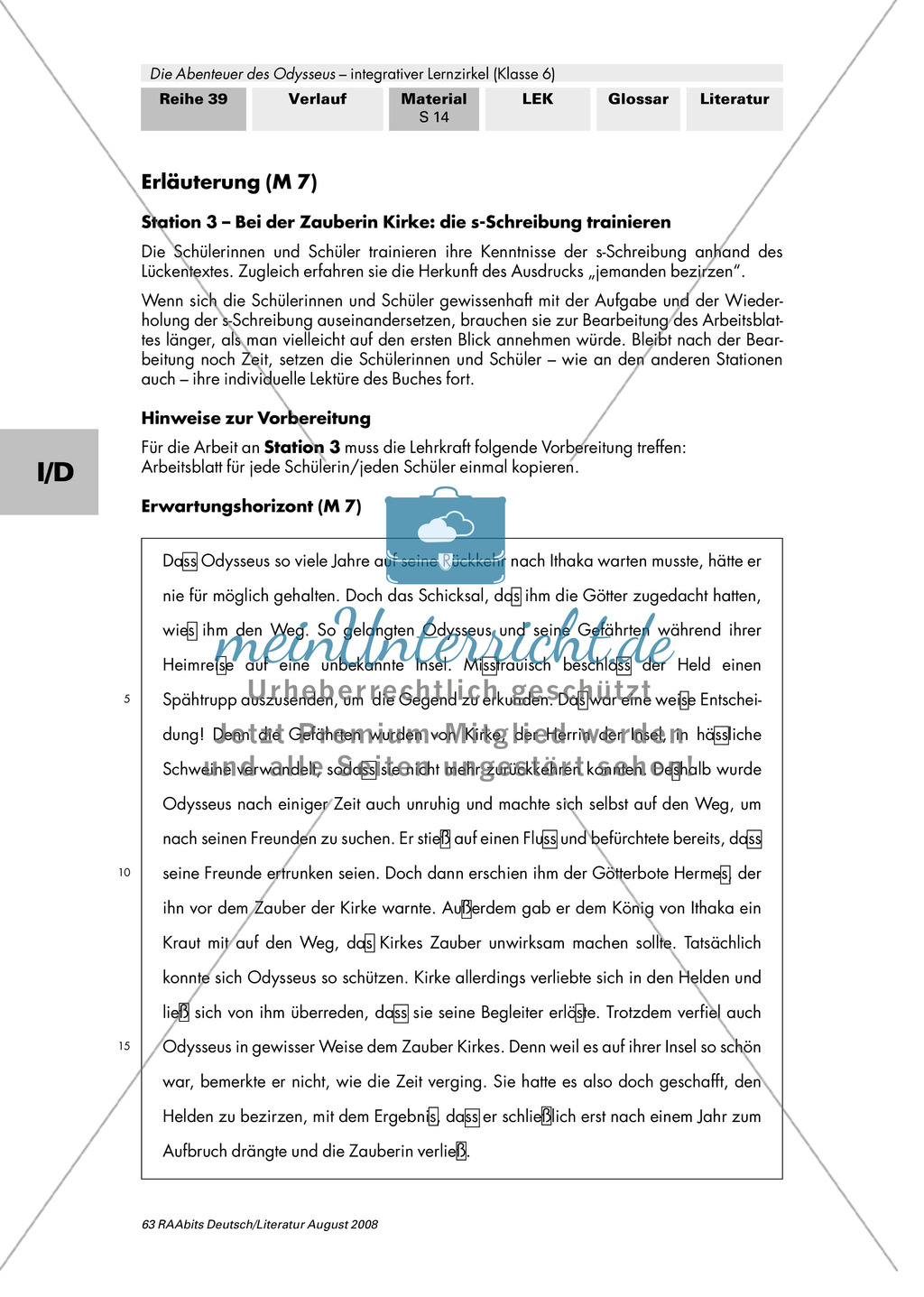 Sagen der Antike - am Beispiel von Auguste Lechners Jugendbuch