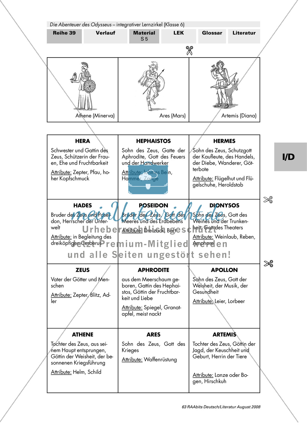 Sagen der Antike - am Beispiel von Auguste Lechners Jugendbuch