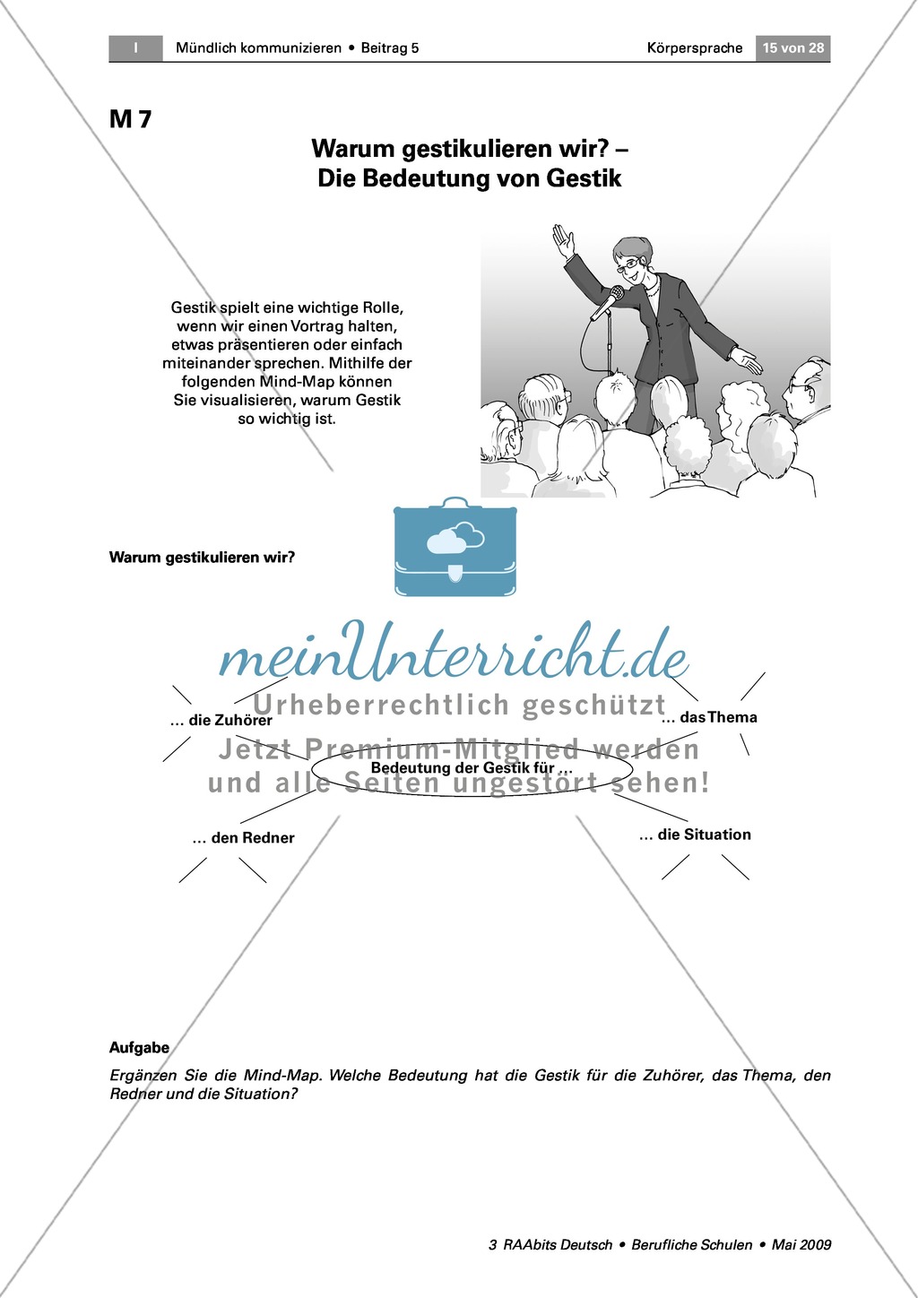 Körpersprache: Die Bedeutung der Gestik für die Kommunikation anhand eines Vortrags und eines Rollenspiels erkennen Preview 4