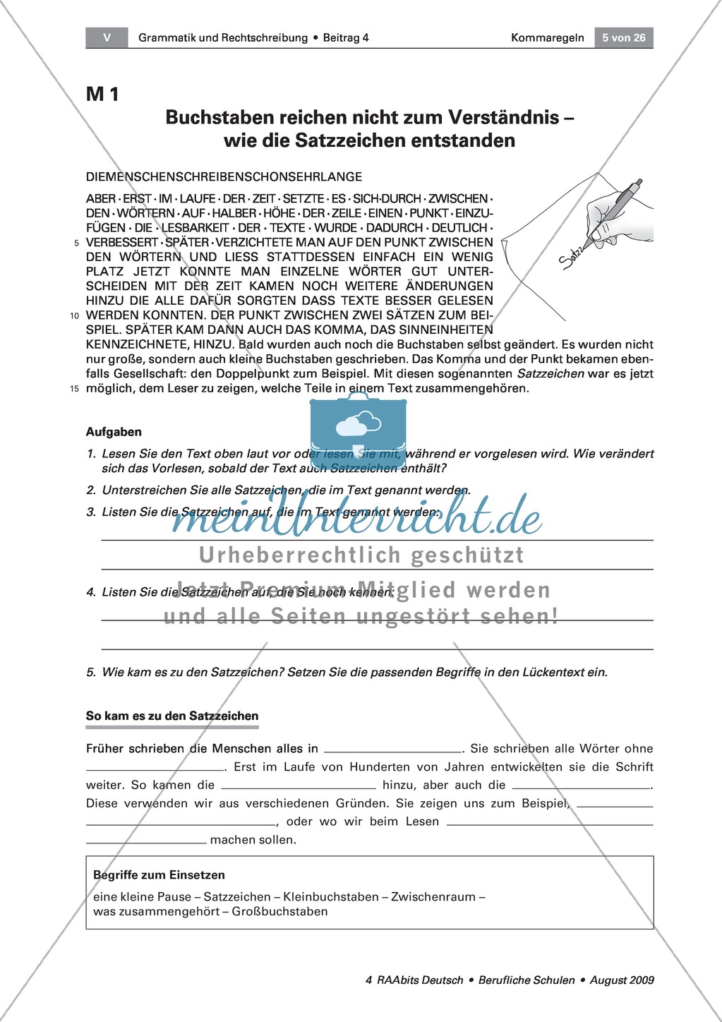 Kommaregeln: Gründe für Kommas und andere Satzzeichen Preview 1