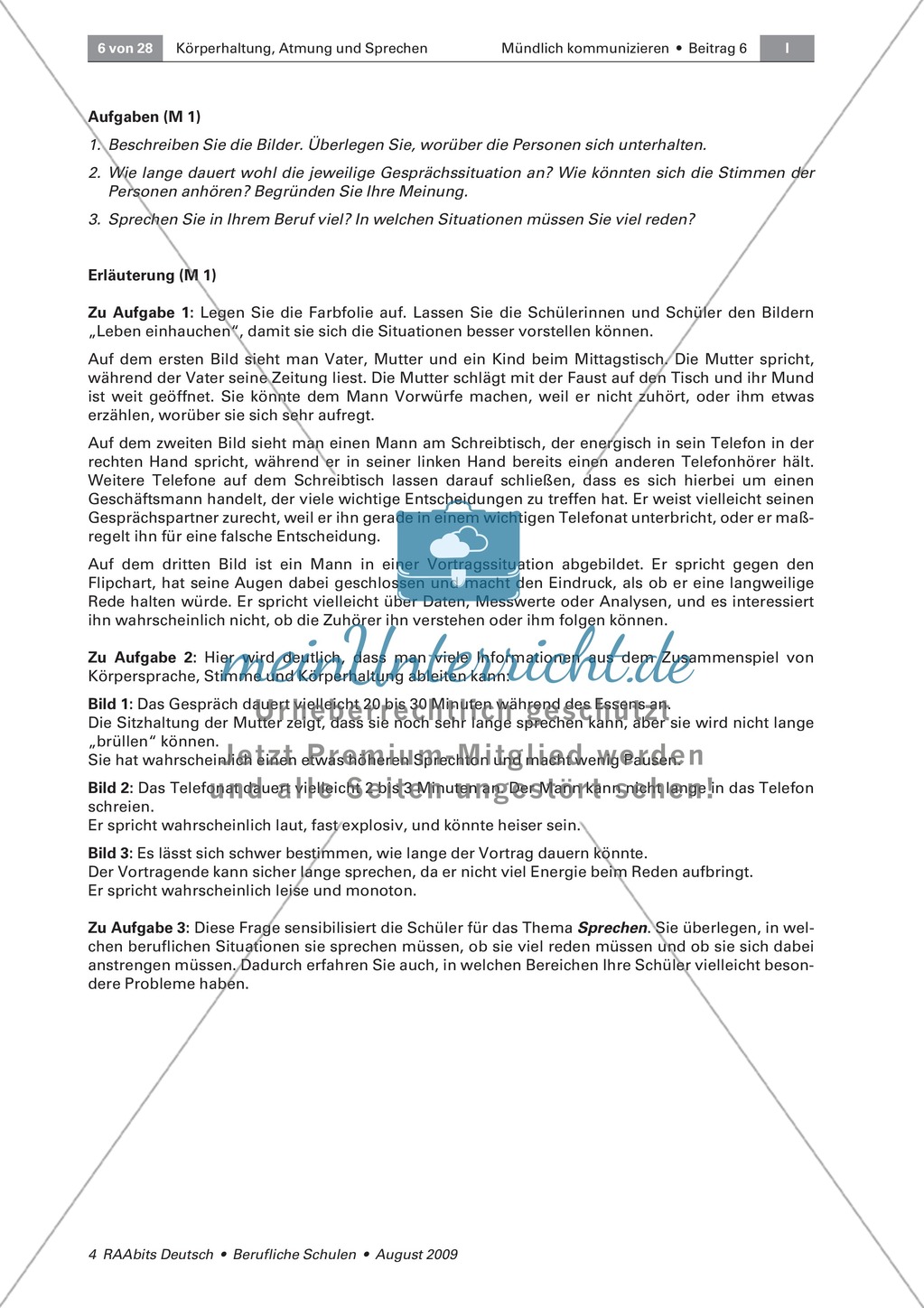 Körperhaltung, Atmung und Sprache: Zusammenhang von Körpersprache und Stimme anhand eines Rollenspiels und Filmsequenzen kennenlernen Preview 2