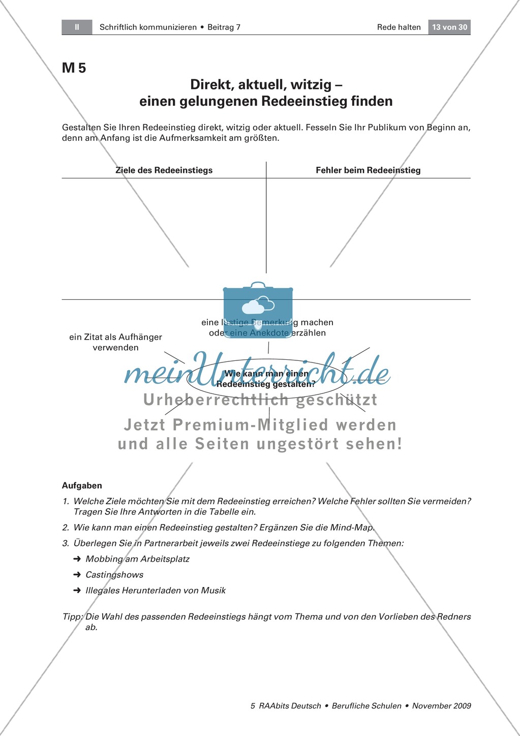 Rede halten: Den richtigen Einstieg + Schluss formulieren Preview 1