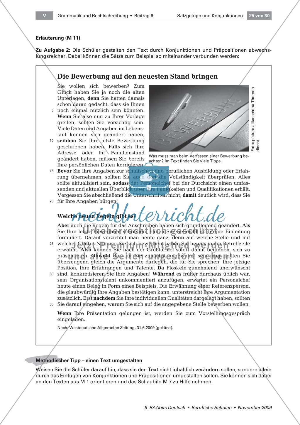 Satzgefüge und Konjunktionen: Konjunktionen und Präpositionen richtig einsetzen Preview 6