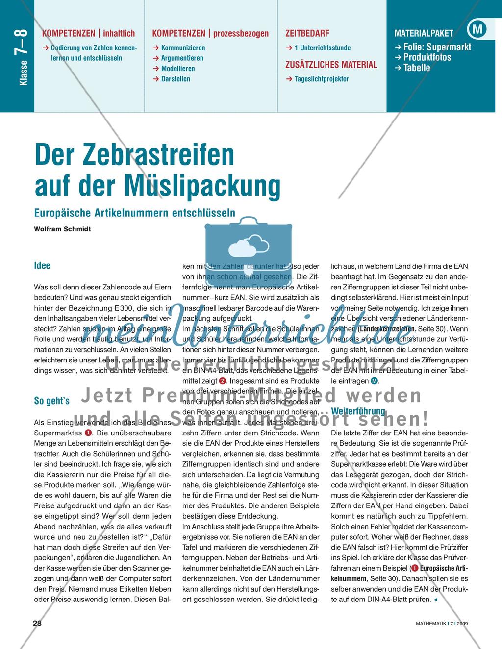 Der Zebrastreifen auf der Müslipackung Preview 1