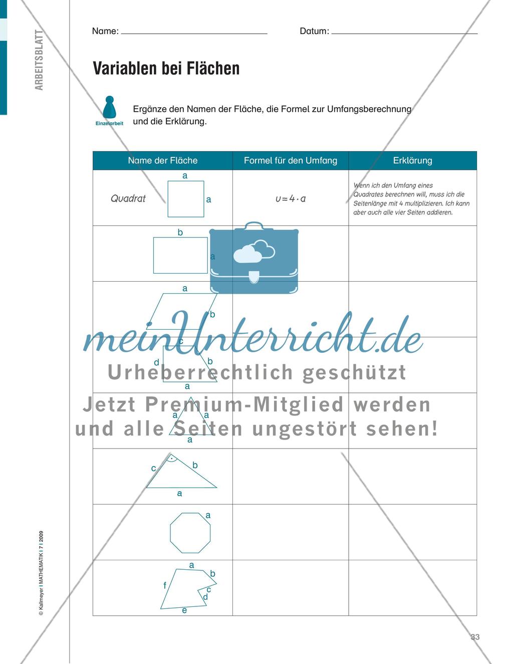 Von der Zahl zur Variablen Preview 2
