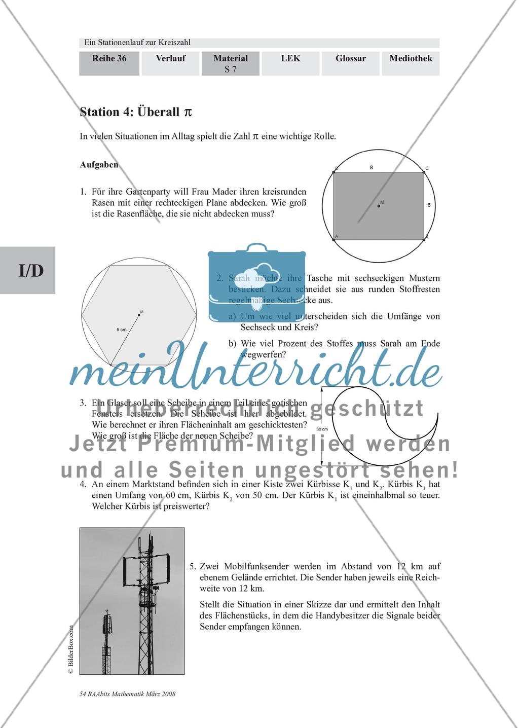 Immer dieses Pi! – Ein Stationenlauf zur Kreiszahl Preview 12