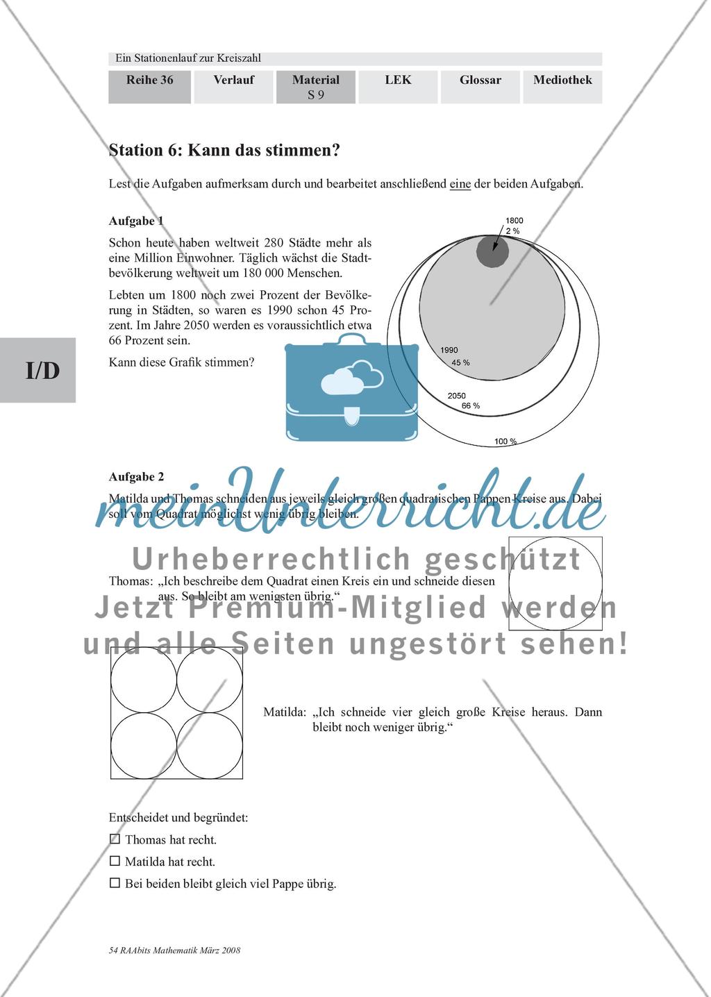 Immer dieses Pi! – Ein Stationenlauf zur Kreiszahl Preview 14
