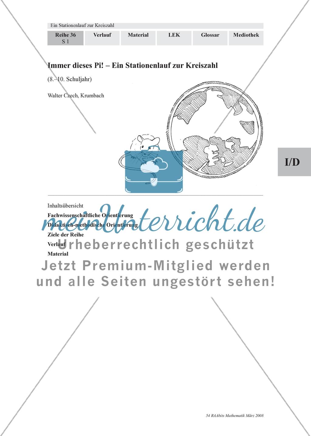 Immer dieses Pi! – Ein Stationenlauf zur Kreiszahl Preview 1