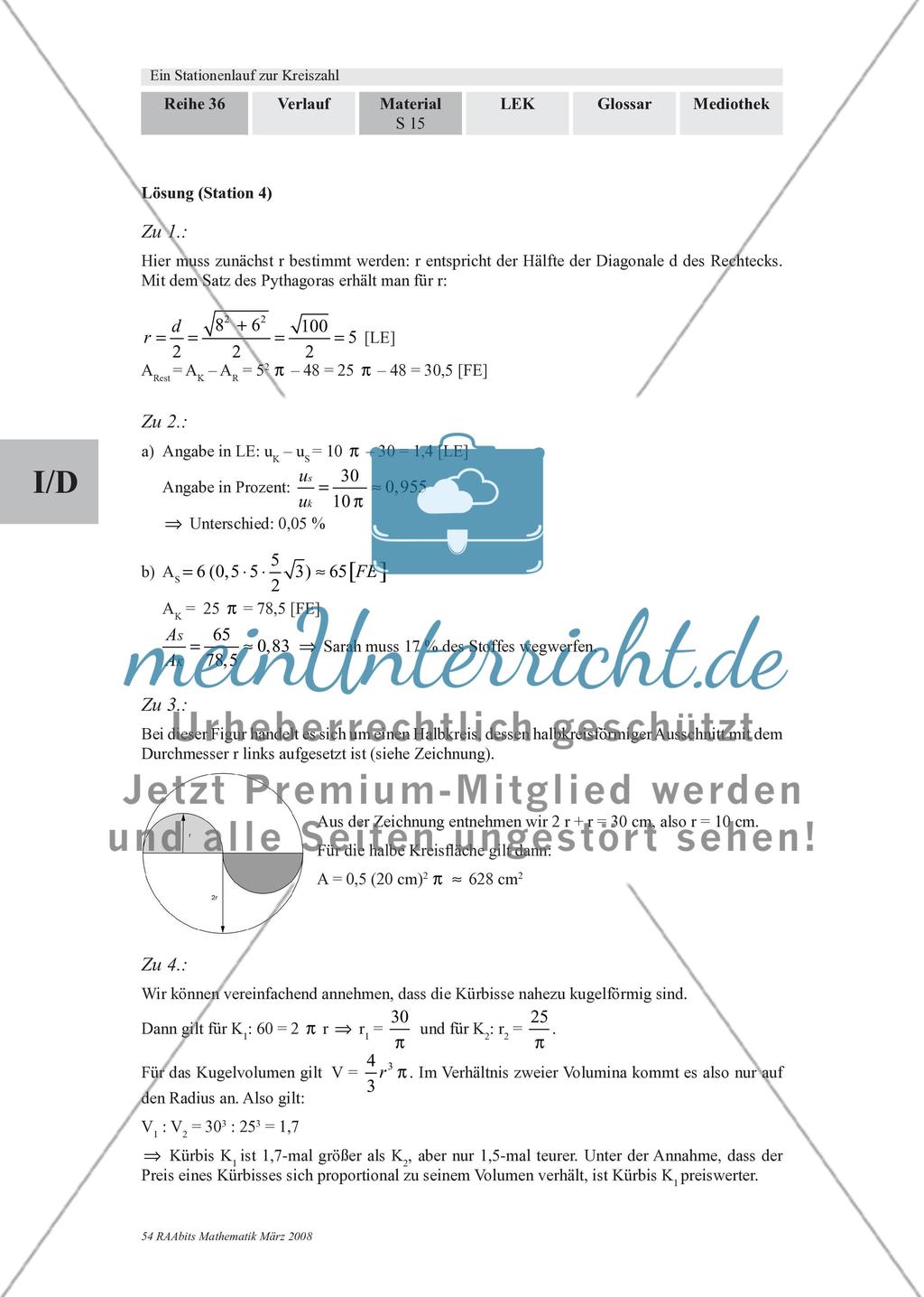 Immer dieses Pi! – Ein Stationenlauf zur Kreiszahl Preview 20