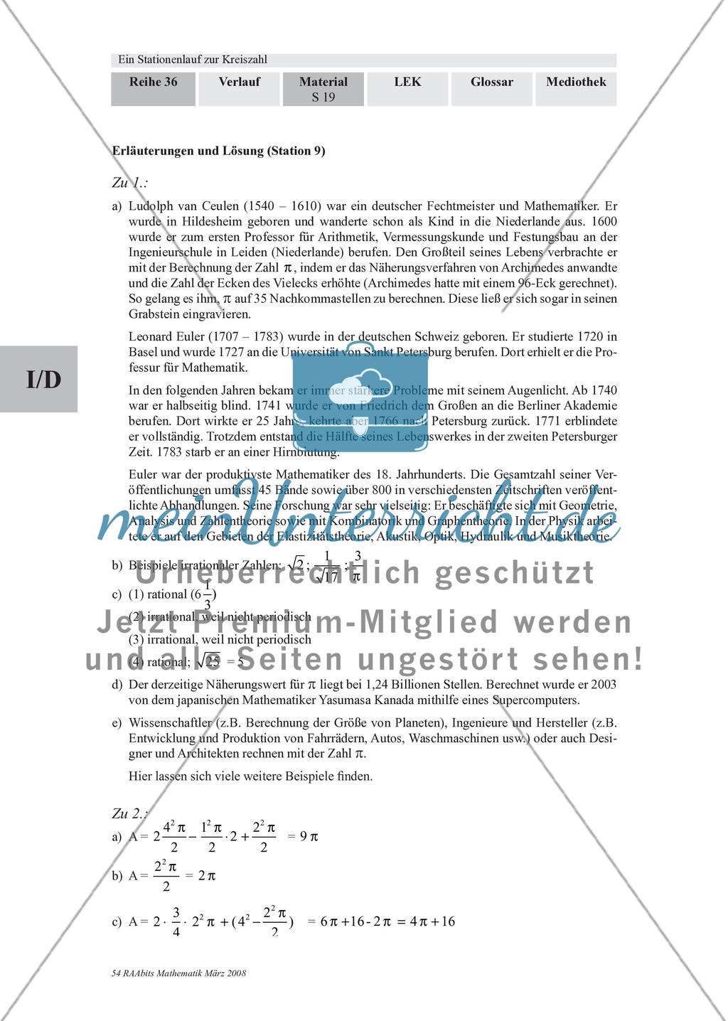 Immer dieses Pi! – Ein Stationenlauf zur Kreiszahl Preview 24