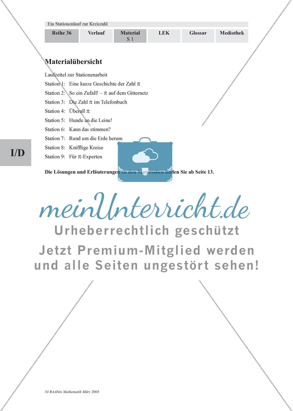 Immer dieses Pi! – Ein Stationenlauf zur Kreiszahl Preview 6