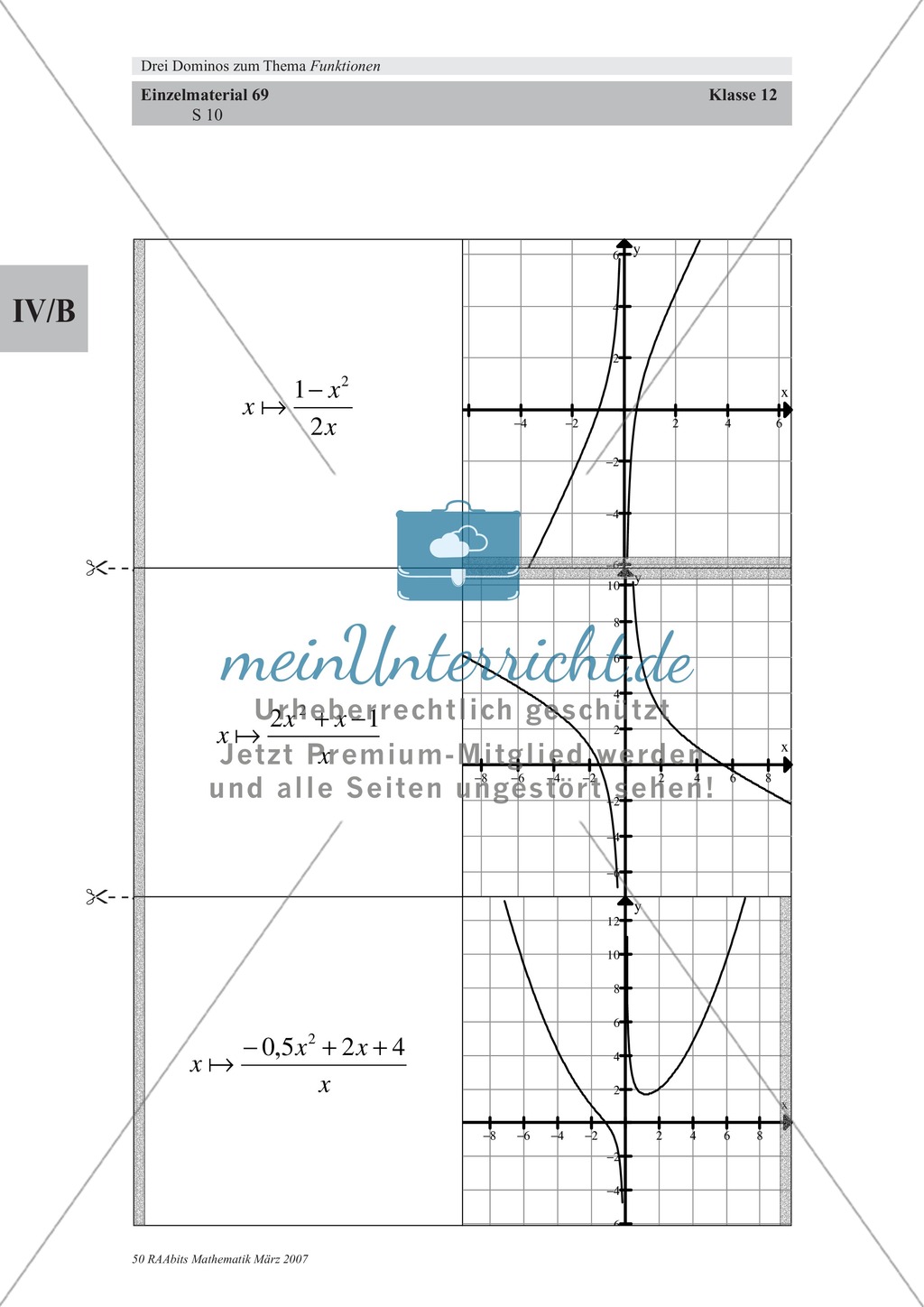 Mathematisches Lernspiel: Domino zu gebrochenrationalen Funktionen Preview 4