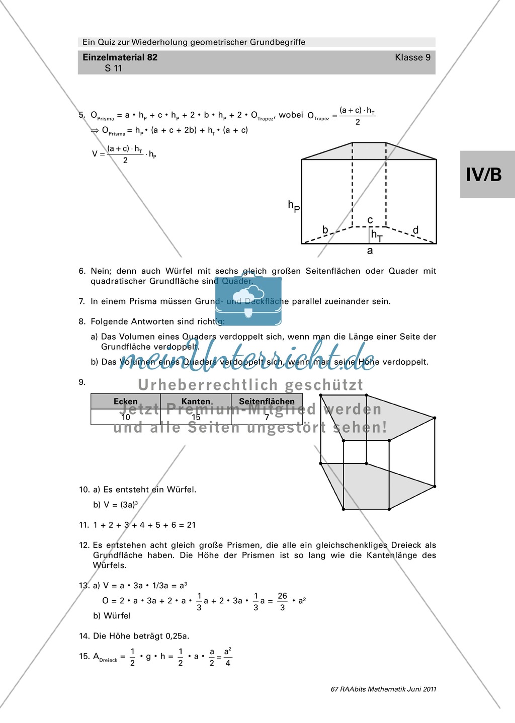 Mathematisches Lernspiel: Quiz zur Wiederholung geometrischer Grundbegriffe Preview 11