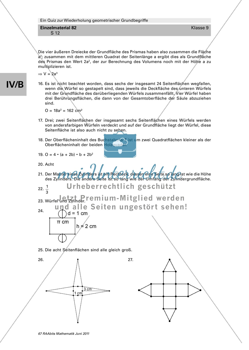 Mathematisches Lernspiel: Quiz zur Wiederholung geometrischer Grundbegriffe Preview 12