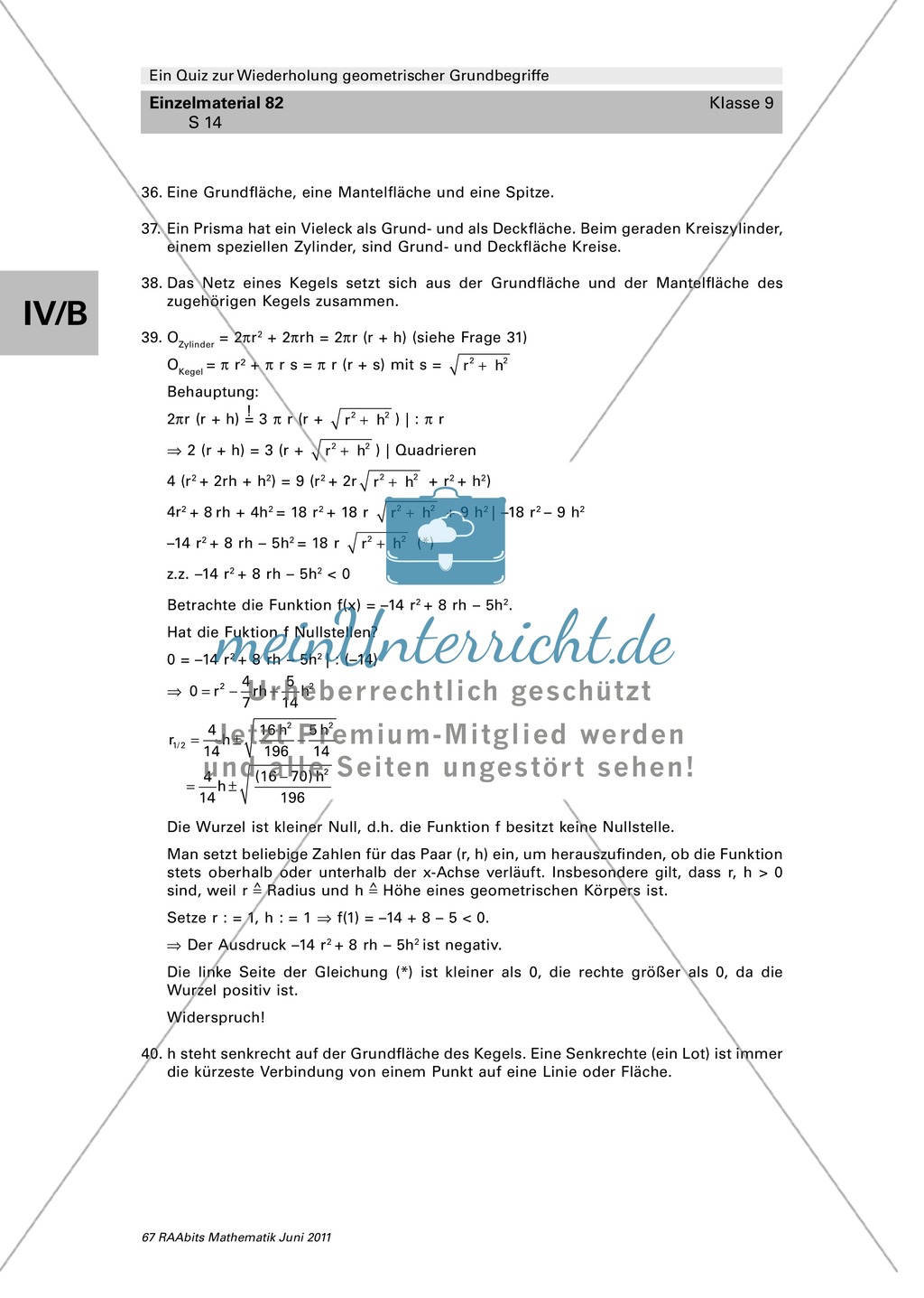 Mathematisches Lernspiel: Quiz zur Wiederholung geometrischer Grundbegriffe Preview 14