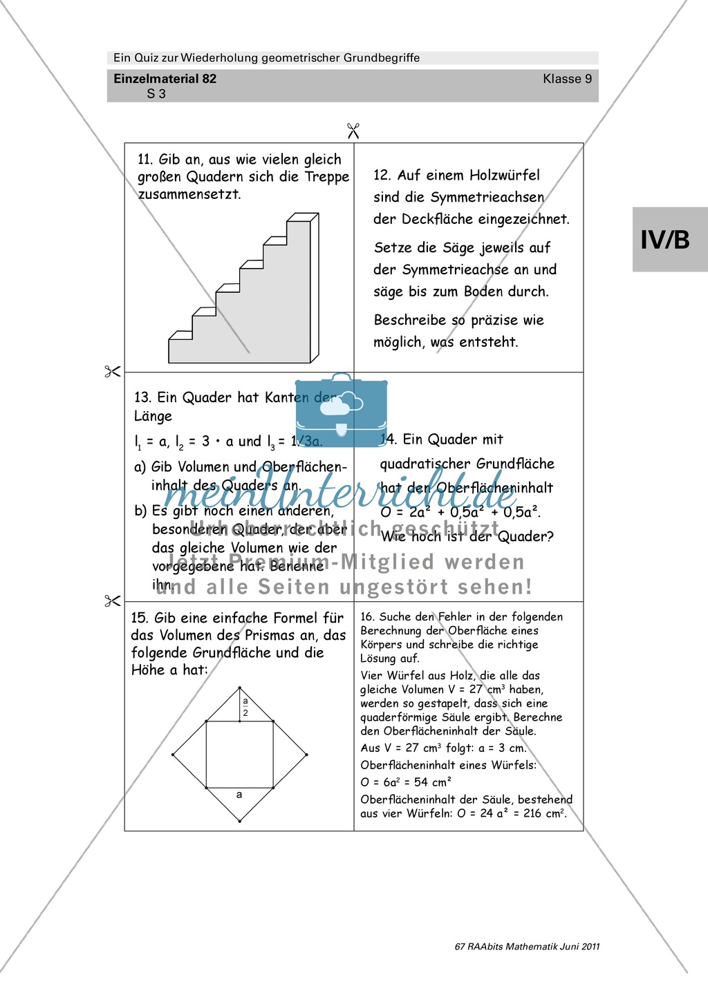 Mathematisches Lernspiel: Quiz zur Wiederholung geometrischer Grundbegriffe Preview 3