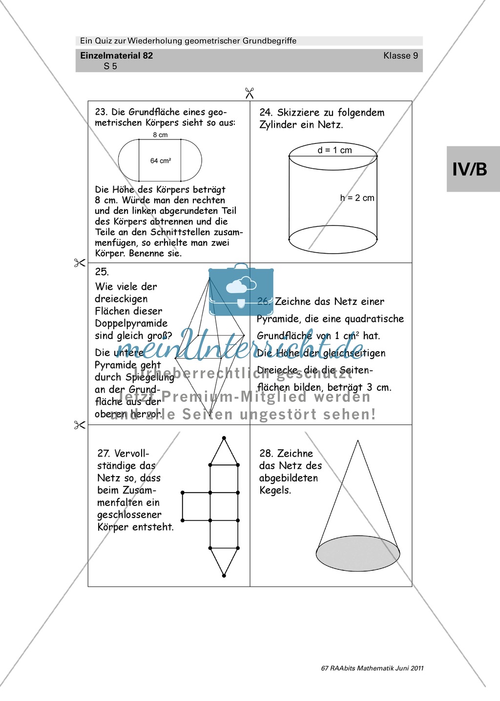 Mathematisches Lernspiel: Quiz zur Wiederholung geometrischer Grundbegriffe Preview 5