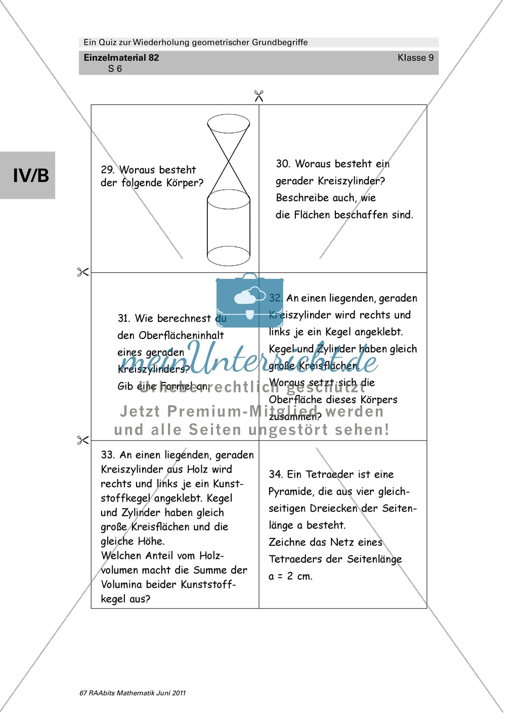 Mathematisches Lernspiel: Quiz zur Wiederholung geometrischer Grundbegriffe Preview 6