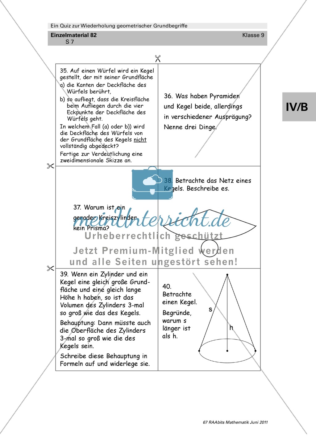 Mathematisches Lernspiel: Quiz zur Wiederholung geometrischer Grundbegriffe Preview 7