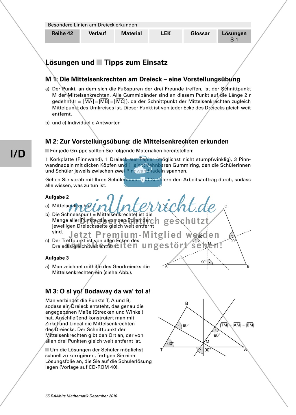 Mittelsenkrechten und Umkreis im Dreieck: Einführung, Defintion und Aufgaben Preview 10