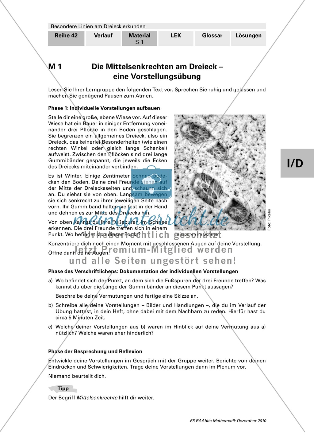 Mittelsenkrechten und Umkreis im Dreieck: Einführung, Defintion und Aufgaben Preview 1