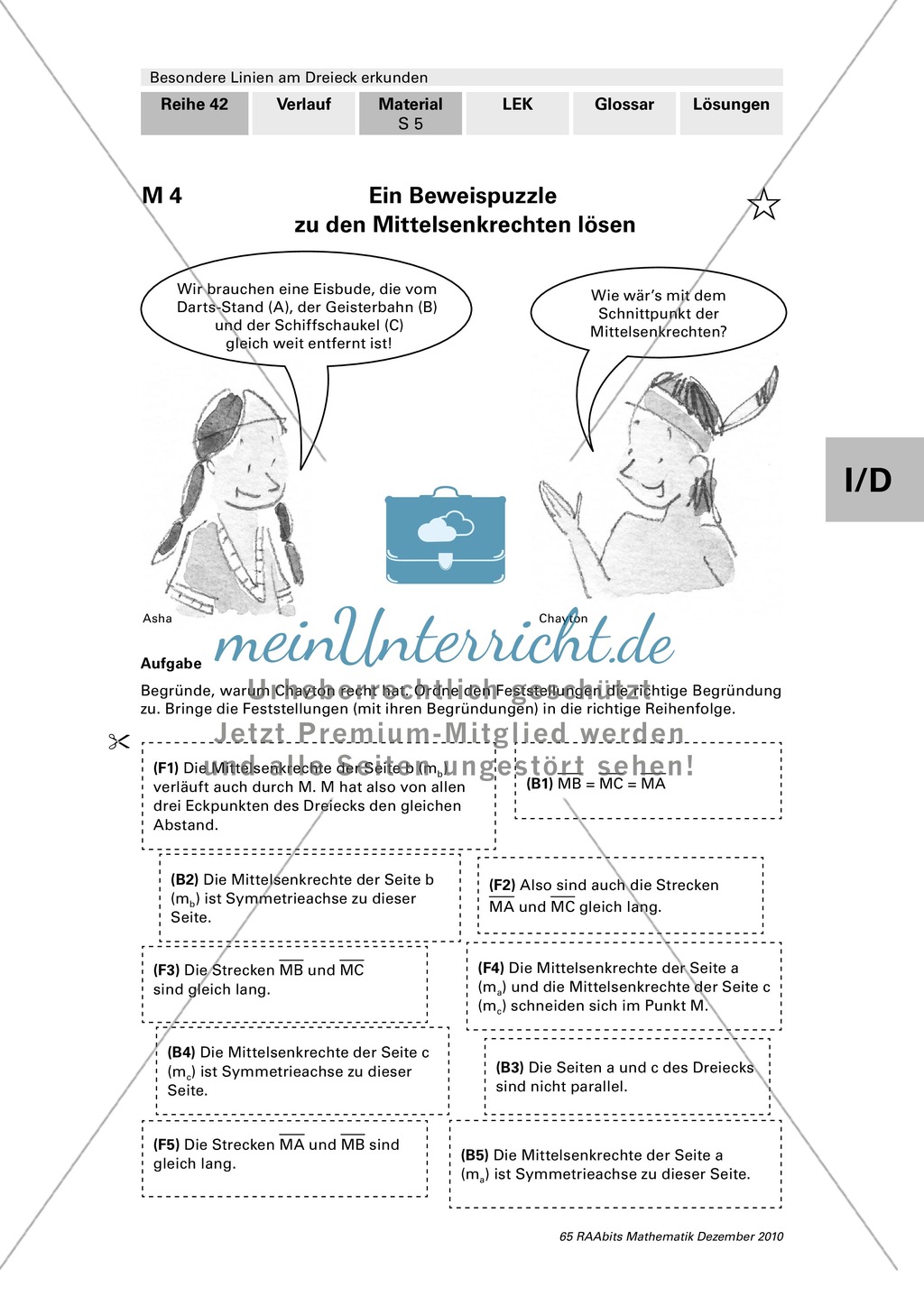 Mittelsenkrechten und Umkreis im Dreieck: Einführung, Defintion und Aufgaben Preview 5