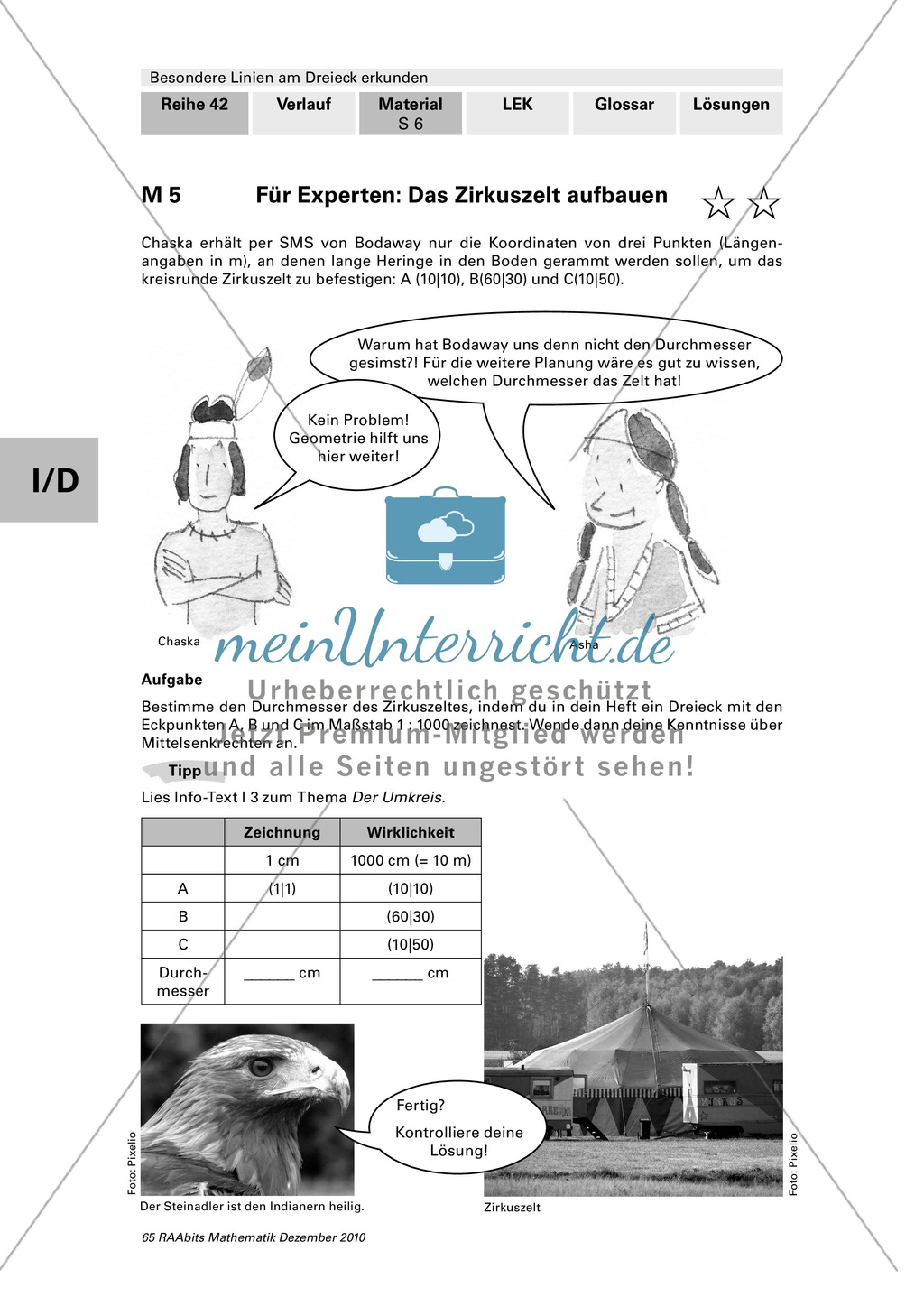 Mittelsenkrechten und Umkreis im Dreieck: Einführung, Defintion und Aufgaben Preview 6