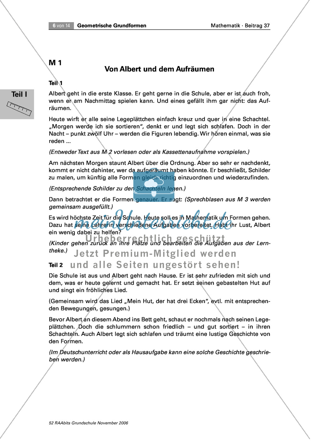 Geometrie: Geometrischen Grundformen erfühlen, legen, malen, erkennen und benennen Preview 1