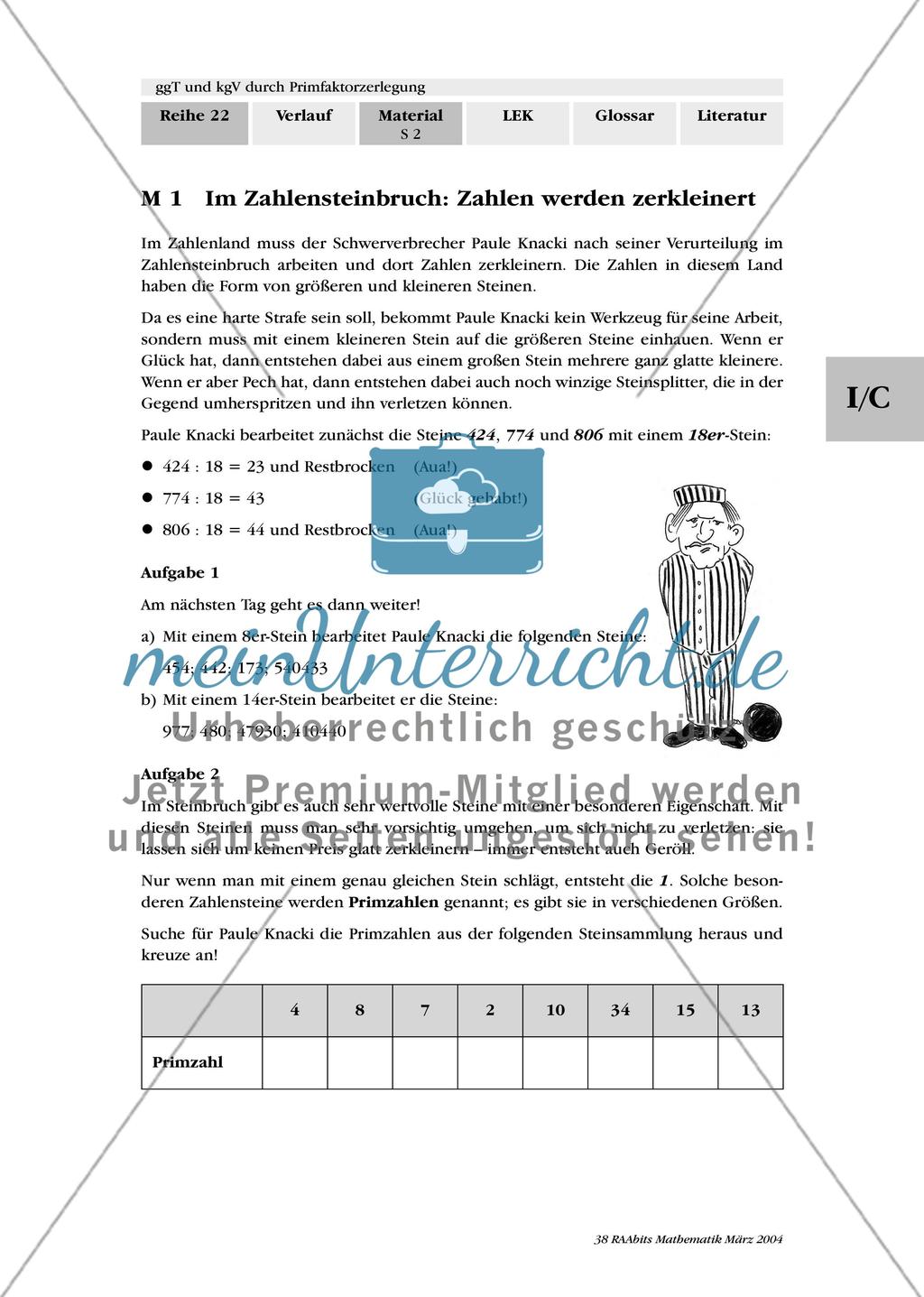 Teilbarkeitsregeln und Primzahlen Preview 1