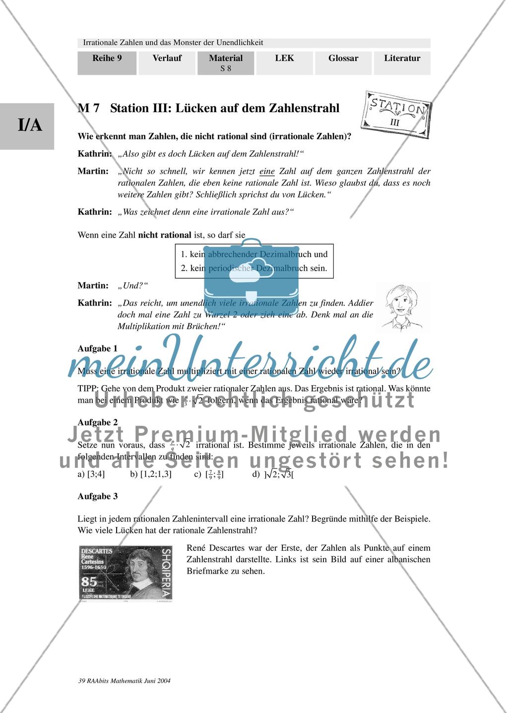 Heron-Verfahren / Beweis von Euklid / Irrationalen Zahlen auf dem Zahlenstrahl / Rechnen mit Quadratwurzeln Preview 3