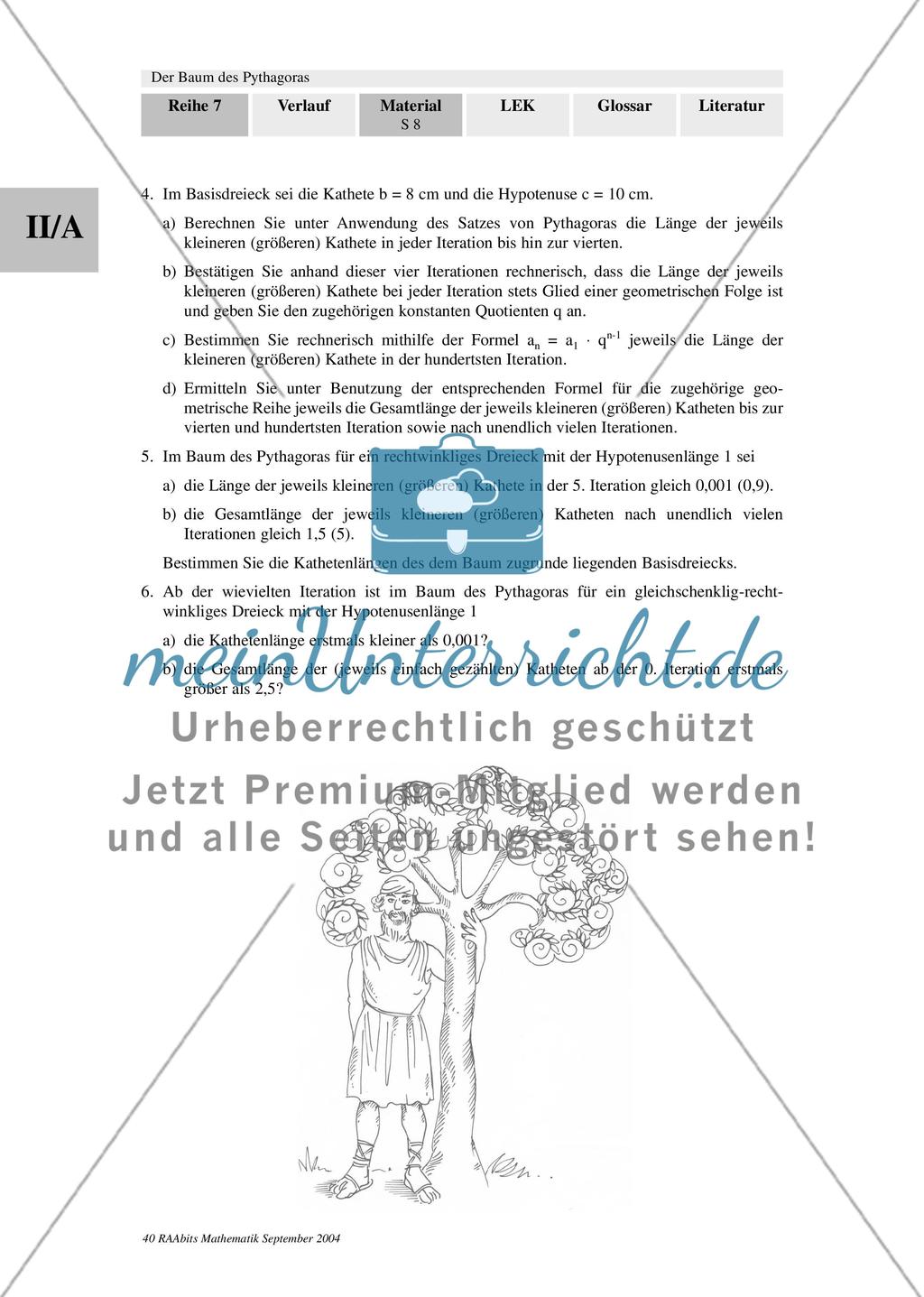 Anwendungsaufgaben zur grafischen Flächeninhalts- und Umfangsentwicklung an Zweigen des Gesamtbaumes Preview 2