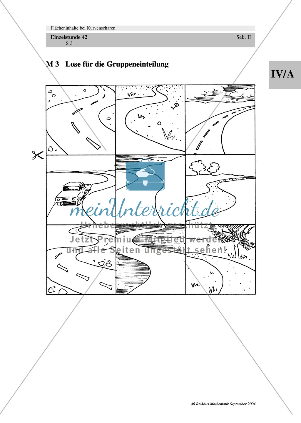 Analysis: Gruppenarbeit zum Thema Flächeninhalte bei Funktionenscharen. Mit Beispielen, Aufgaben und Lösungen. Preview 3