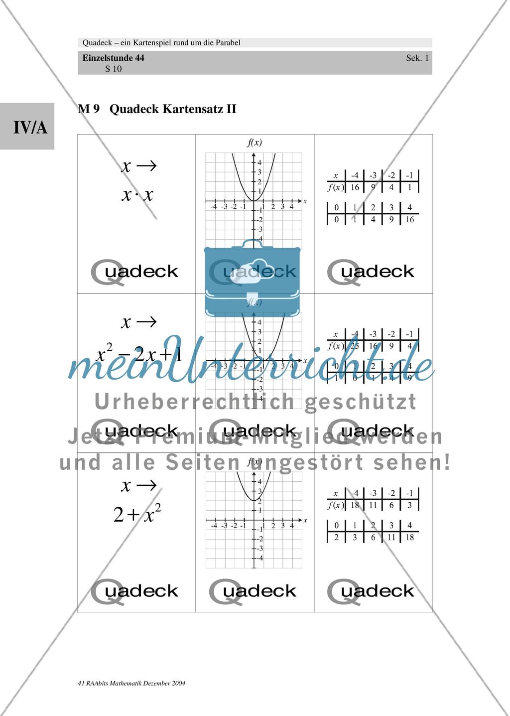 Quadeck – ein Kartenspiel rund um die Parabel Preview 10