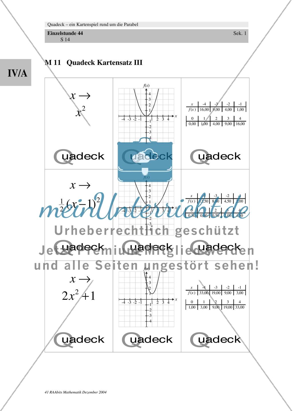 Quadeck – ein Kartenspiel rund um die Parabel Preview 14