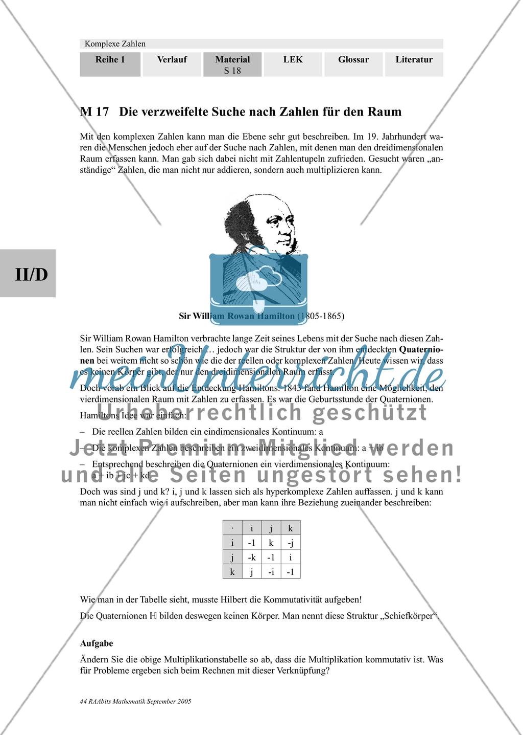 Blick über den Tellerrand: Quaternionen und Oktaven Preview 1