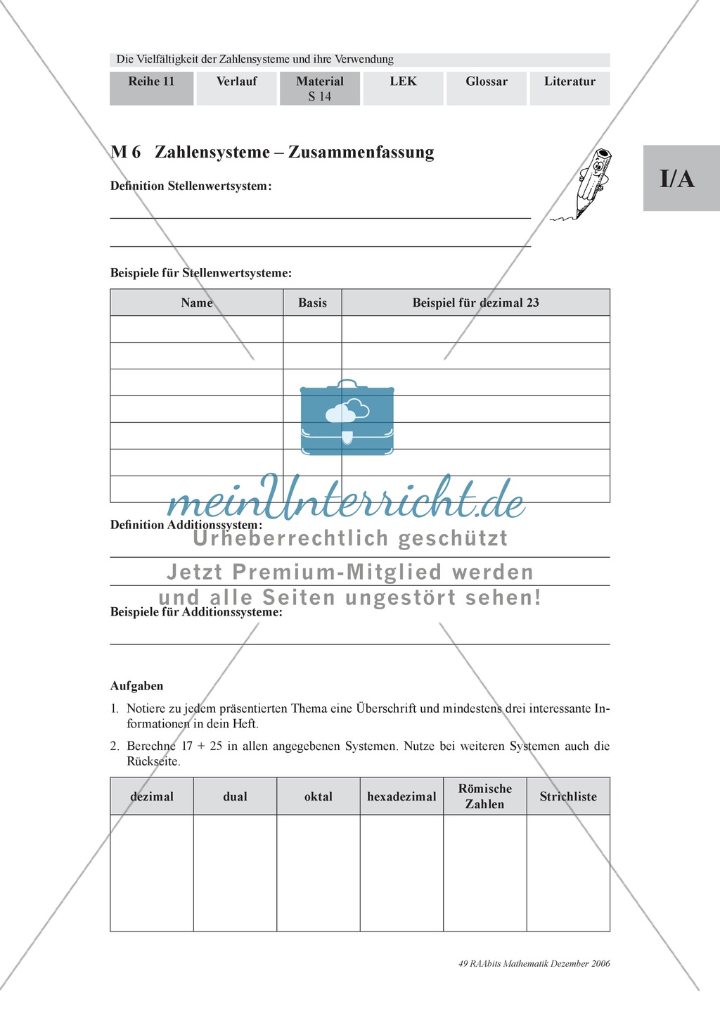 Arithmetik: Gruppenarbeit zu Zahlensystemen: Dual-, Oktal-, Hexadezimalsystem und römische Zahlen. Mit Hilfskarten und Erläuterungen. Preview 10