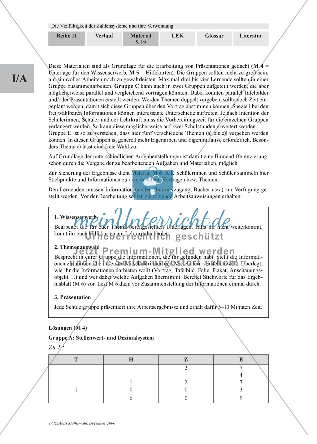 Arithmetik: Gruppenarbeit zu Zahlensystemen: Dual-, Oktal-, Hexadezimalsystem und römische Zahlen. Mit Hilfskarten und Erläuterungen. Preview 14