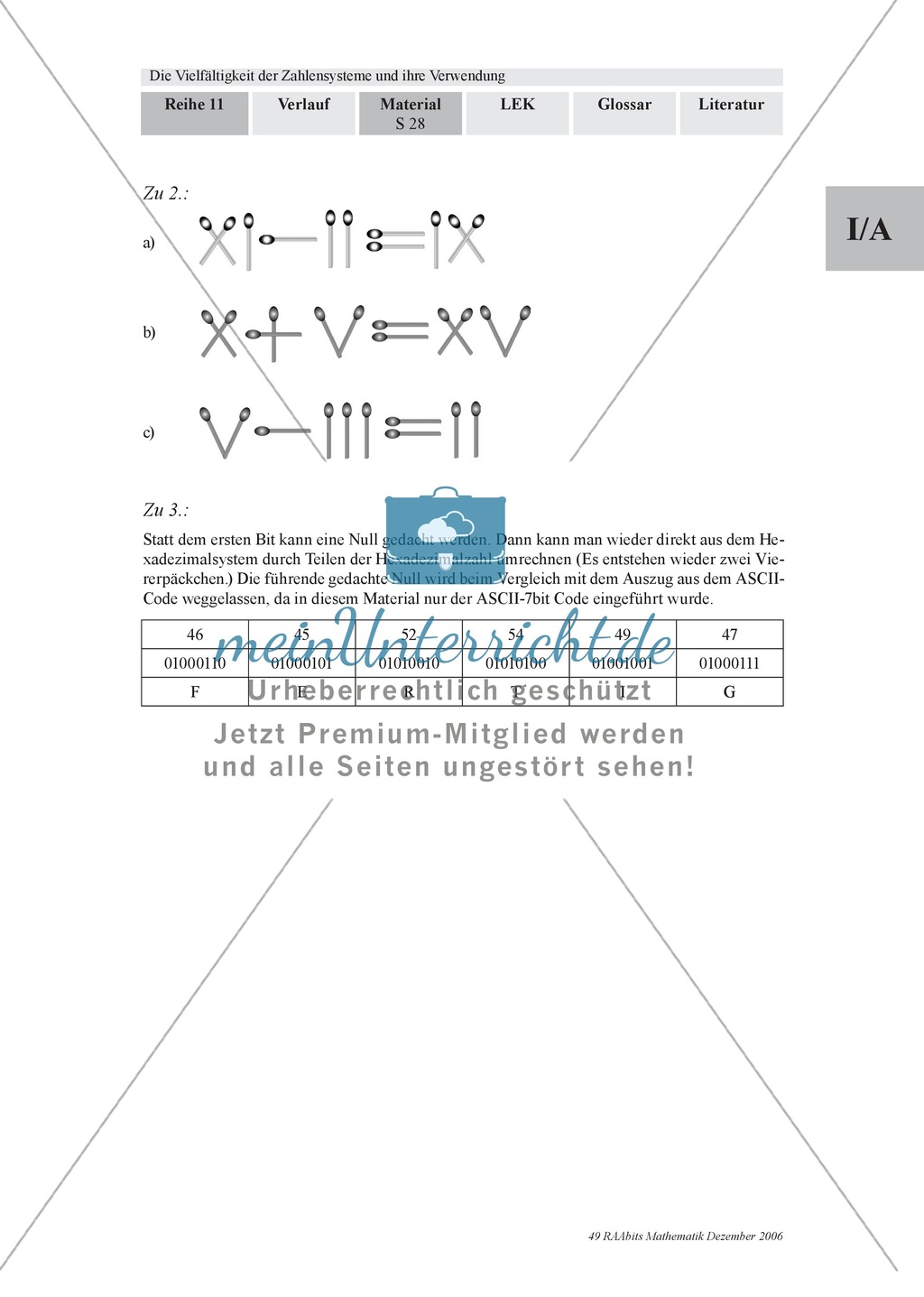 Arithmetik: Gruppenarbeit zu Zahlensystemen: Dual-, Oktal-, Hexadezimalsystem und römische Zahlen. Mit Hilfskarten und Erläuterungen. Preview 23