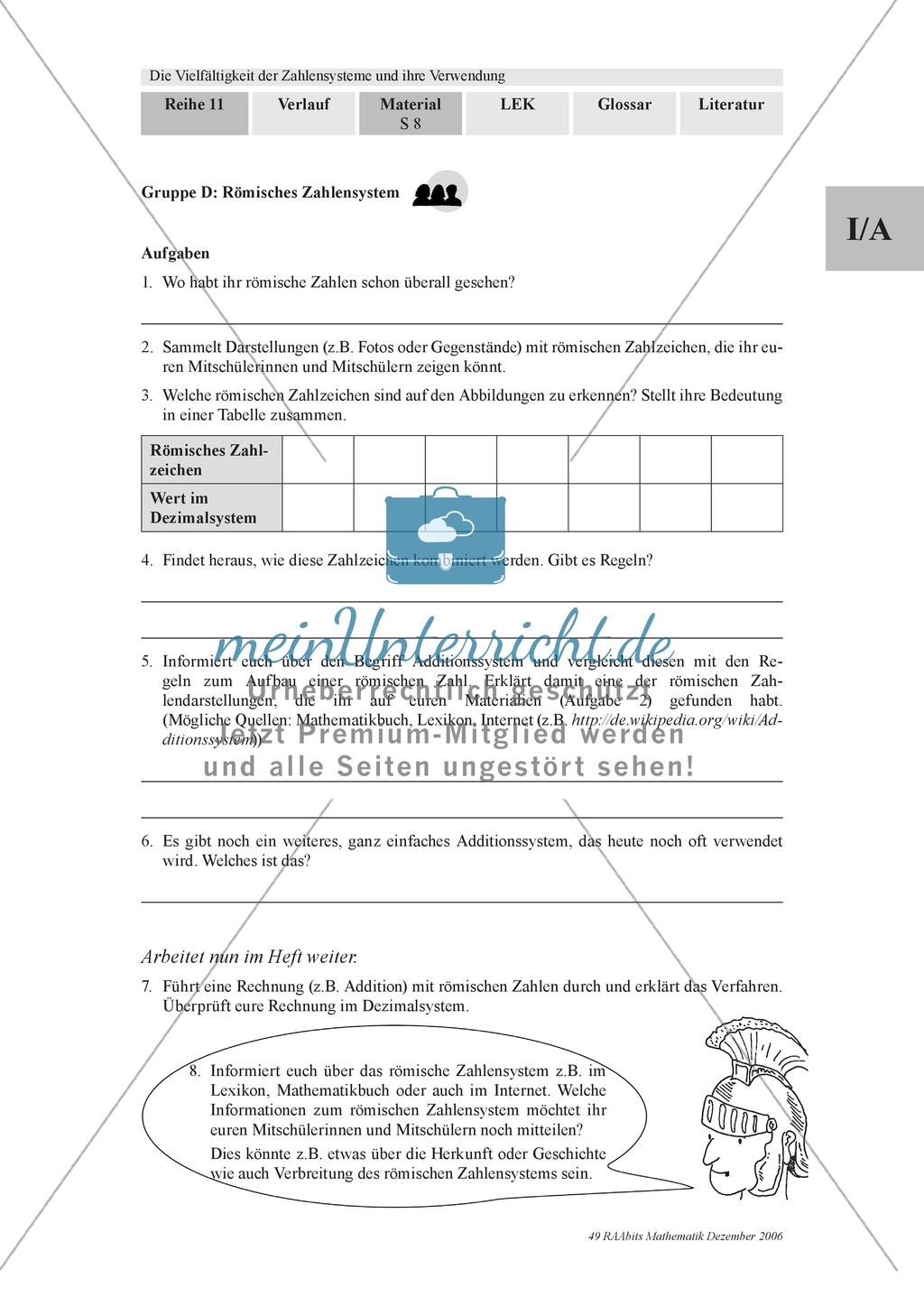 Arithmetik: Gruppenarbeit zu Zahlensystemen: Dual-, Oktal-, Hexadezimalsystem und römische Zahlen. Mit Hilfskarten und Erläuterungen. Preview 4