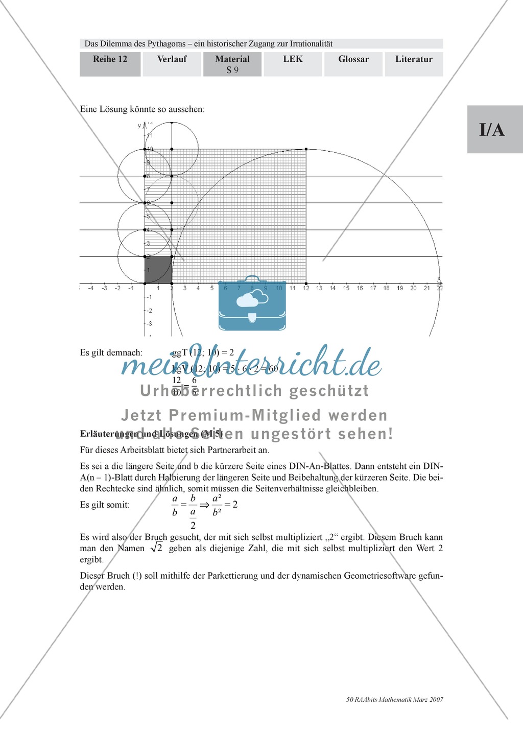 Geometrie: Parkettierung von Papier per Hand und als Modell am Computer mit DynaGeo. Mit Aufgaben und Lösungen. Preview 4