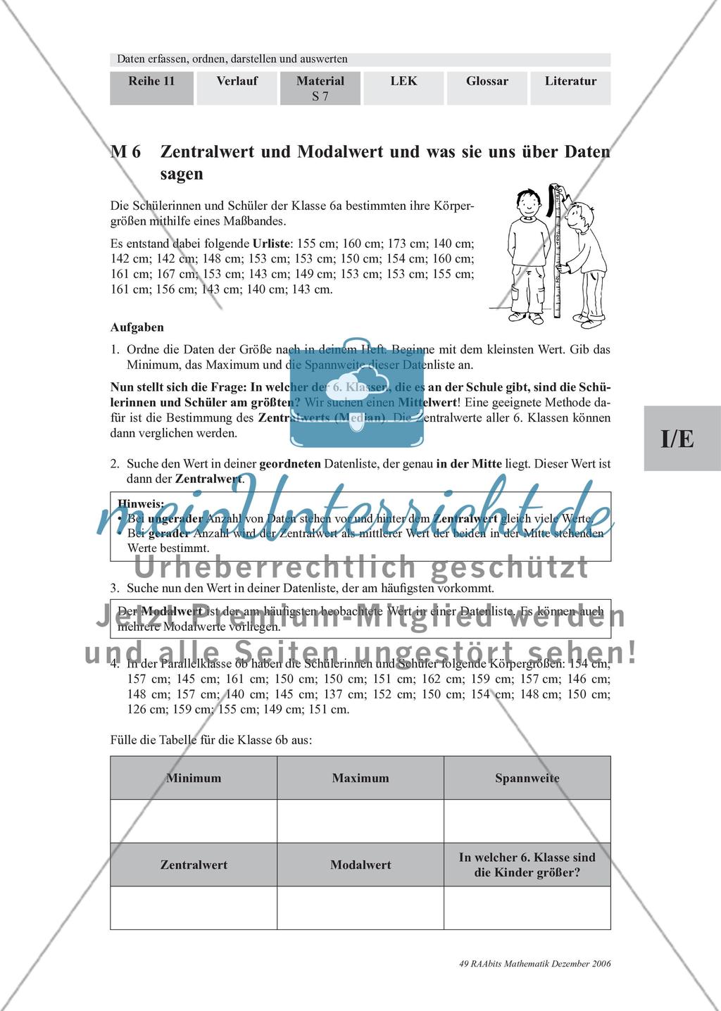 Einige Lage- und Streuungsmaße für Daten und das Stängel-Blatt-Diagramm Preview 3