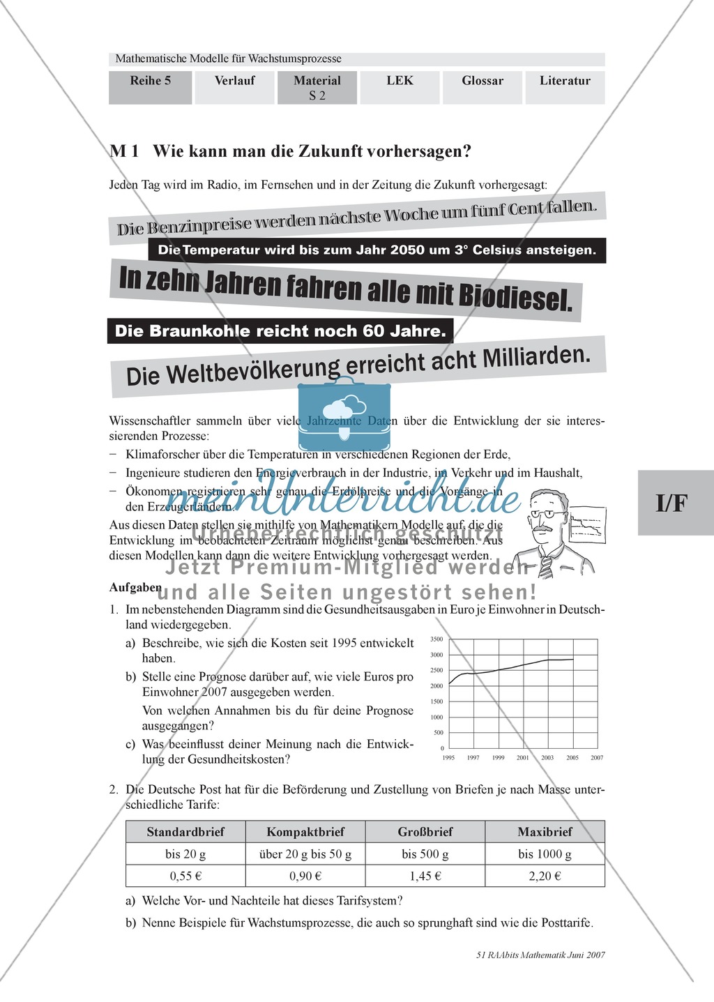 Wachstumsprozesse: Modellierung verschiedener Wachstumsprozesse und Analyse des Modells zum exponentiellen Wachstum Preview 1