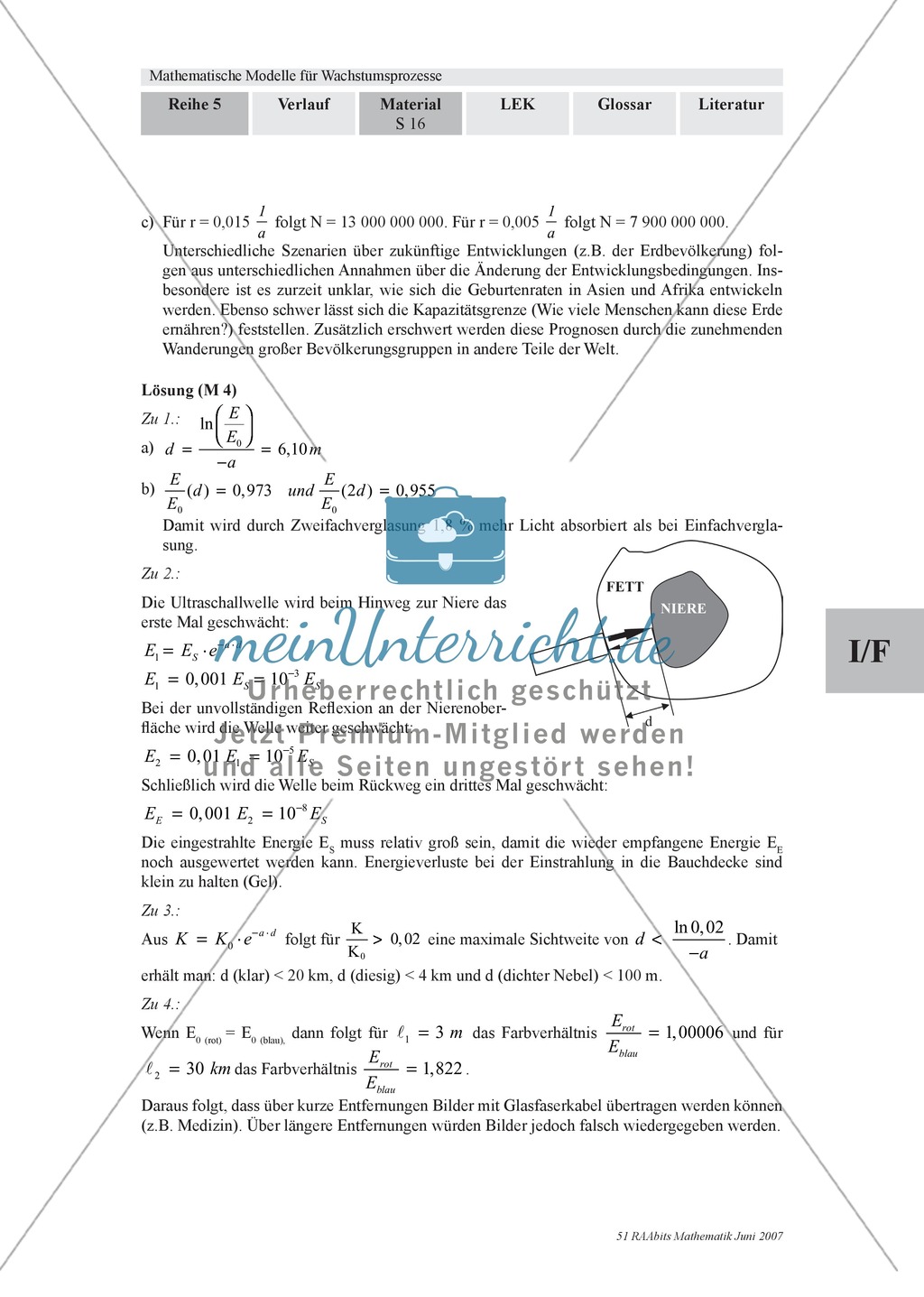 Wachstumsprozesse: Aufgaben zur Anwendung des Modells für exponentielles Wachstum Preview 4