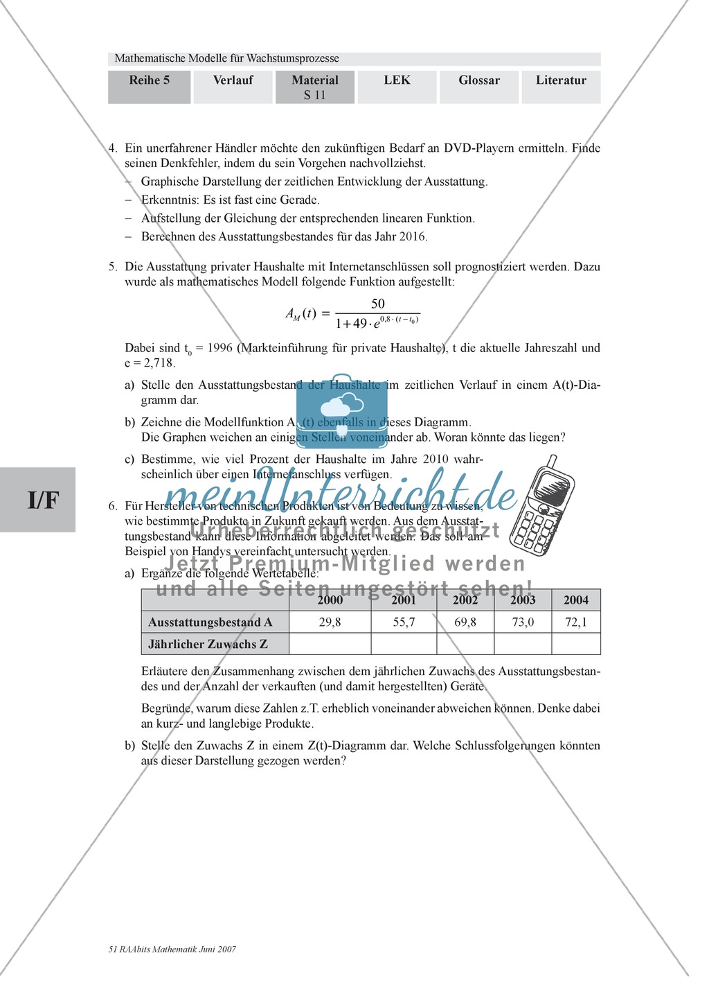 Wachstumsprozesse: Einführung und Aufgaben zur Anwendung des logistischen Wachstums Preview 4