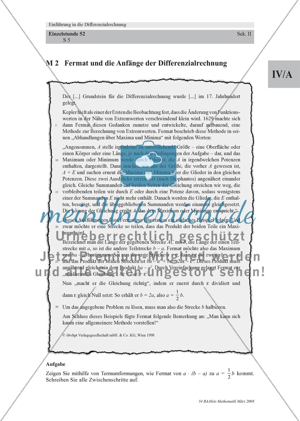 „The Derivation Express“ – eine Einführung in die Differenzialrechnung über „historische“ Zeitungsartikel Preview 5