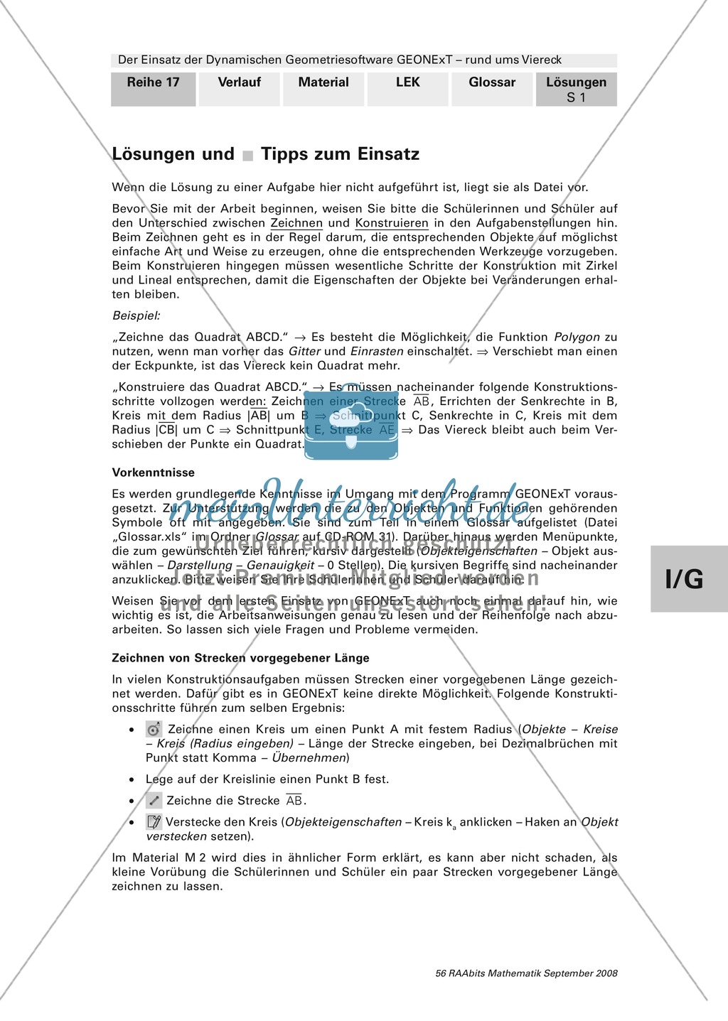 GEONExT: Verschiedene Übungen und Aufgaben zu Vierecken Preview 5