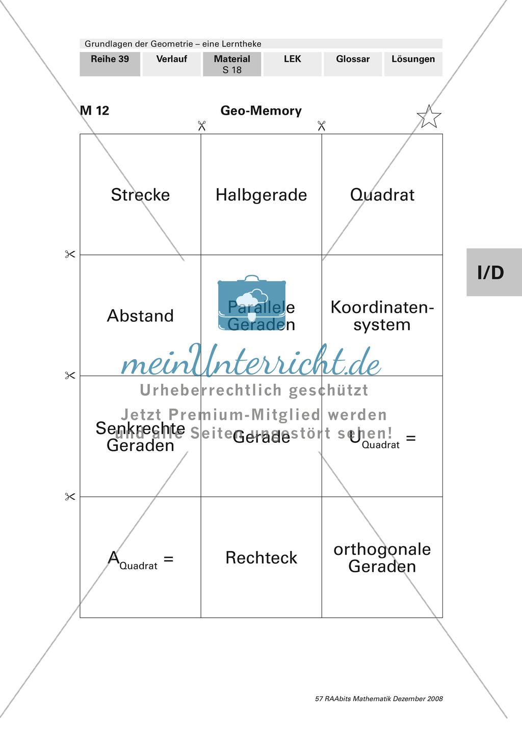 Geometrie: Lerntheke mit Selbsttest und differenzierenden Aufgaben mit Lösungen zum Thema Flächen, Flächeneinheiten und Umfang Preview 18